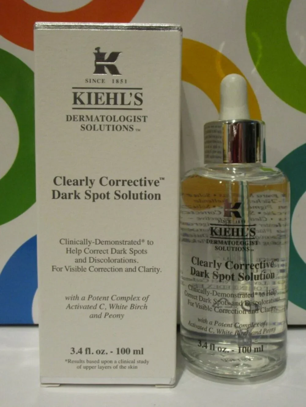 Kiehl's Clearly Corrective Dark Spot Solution Serum 100ml 3.4oz NEW Factory Seal